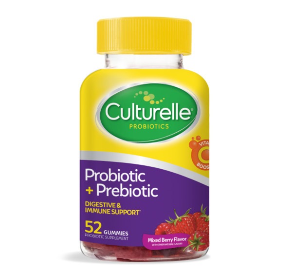Culturelle Daily Prebiotic + Probiotic Gummies for Adults, Mixed Berry, 52 CT