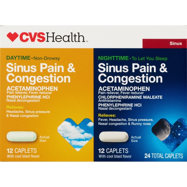 CVS Health Sinus Pain & Congestion Acetaminophen Caplets