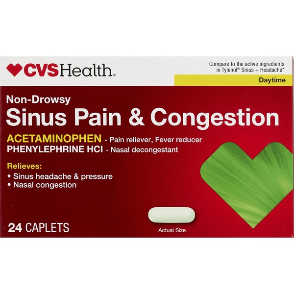 CVS Health Sinus Pain & Congestion Acetaminophen Caplets