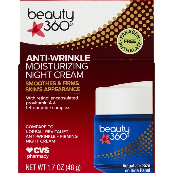 Beauty 360 Anti-Wrinkle Moisturizing Night Cream, 1.7 OZ