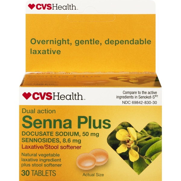 CVS Health Senna Plus Dual Action Laxative/Stool Softener Tablets