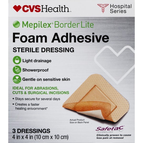 CVS Health Mepilex Border Lite Foam Adhesive Sterile Dressings