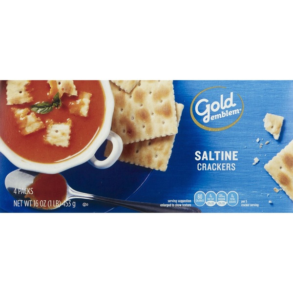 Gold Emblem Saltine Crackers, 4 Packs, 16 oz