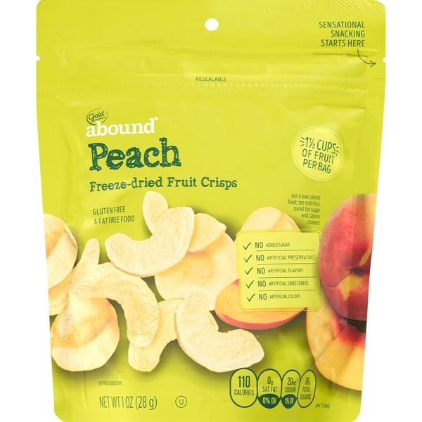 Gold Emblem Abound Peach Freeze-Dried Fruit Crisps, 1 oz