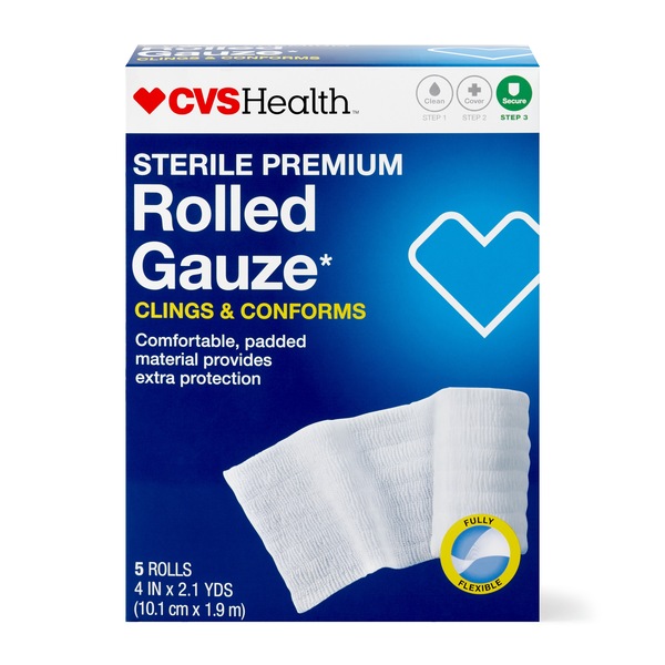 CVS Health Sterile Premium Latex-Free Rolled Gauze