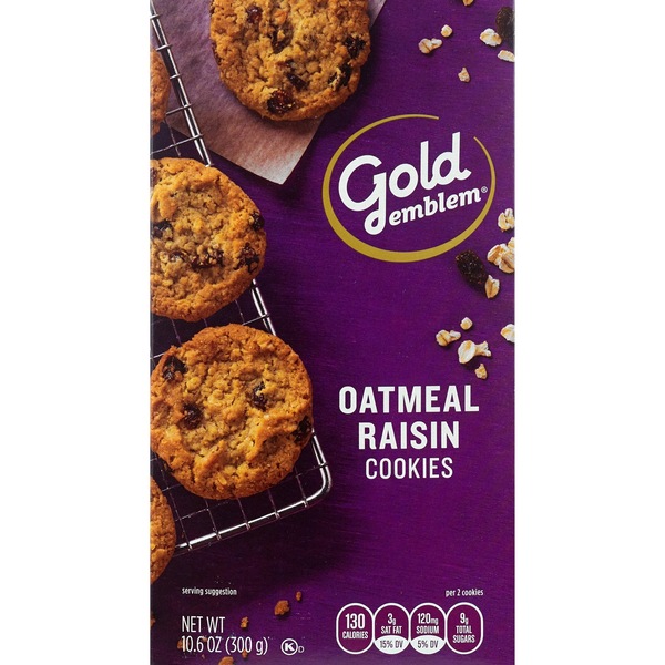 Gold Emblem Oatmeal Raisin Cookies, 10.6 oz