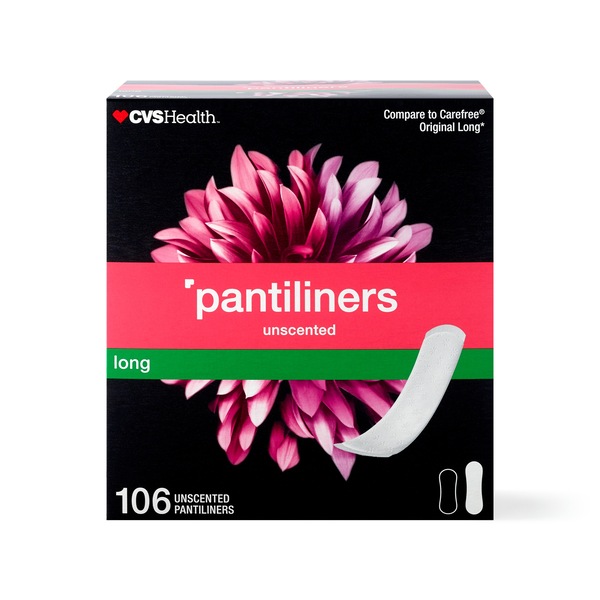 CVS Health Long Panty Liners, Unscented, 106 CT