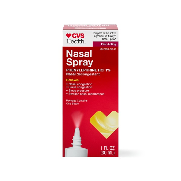 CVS Health Fast Acting Nasal Spray Phenylephrine 1%, 1 OZ