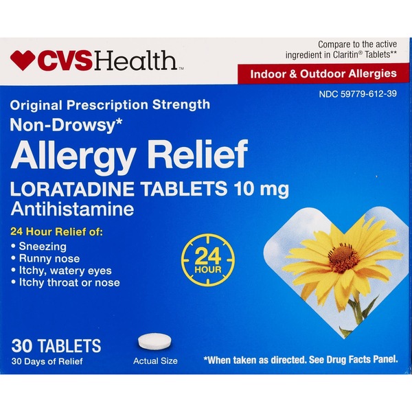 CVS Health 24HR Non Drowsy Allergy Relief Loratadine Tablets