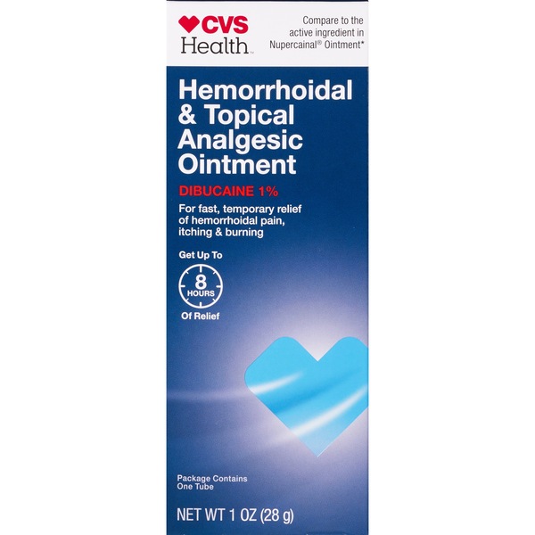 CVS Health Hemorrhoidal And Topical Analgesic Ointment, 1 OZ