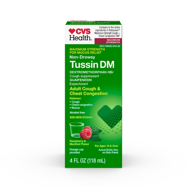 CVS Health Non Drowsy Maximum Strength Tussin DM Cough & Chest Congestion