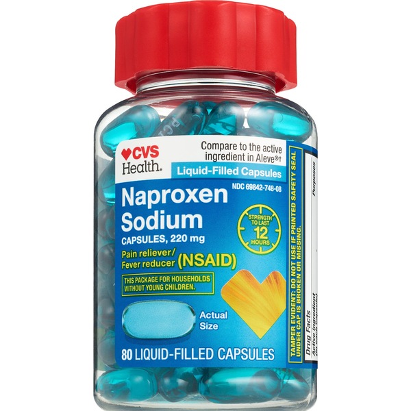 CVS Health Naproxen Sodium 220 MG Liquidid-Filled Capsules