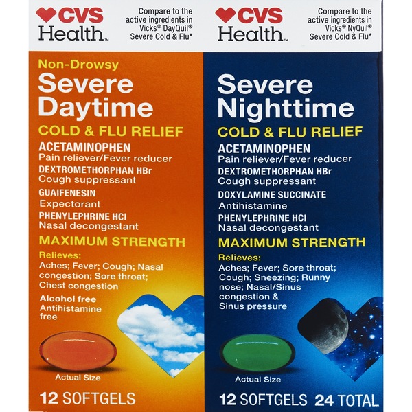 CVS Health Maximum Strength Cold & Flu Relief Softgels