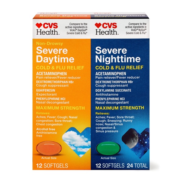 CVS Health Maximum Strength Cold & Flu Relief Softgels
