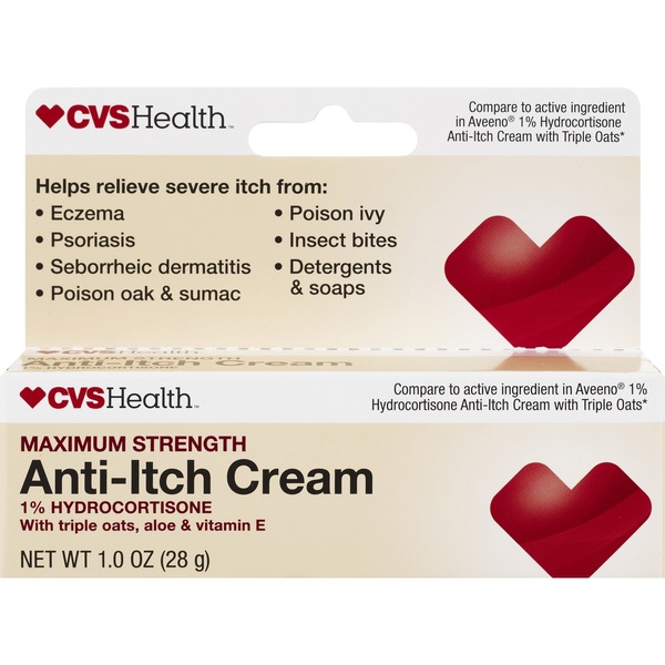CVS Health - Crema antiprurito, potencia máxima