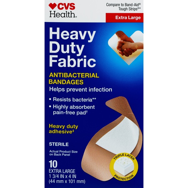 CVS Health Heavy Duty Fabric Anti-Bacterial Bandages