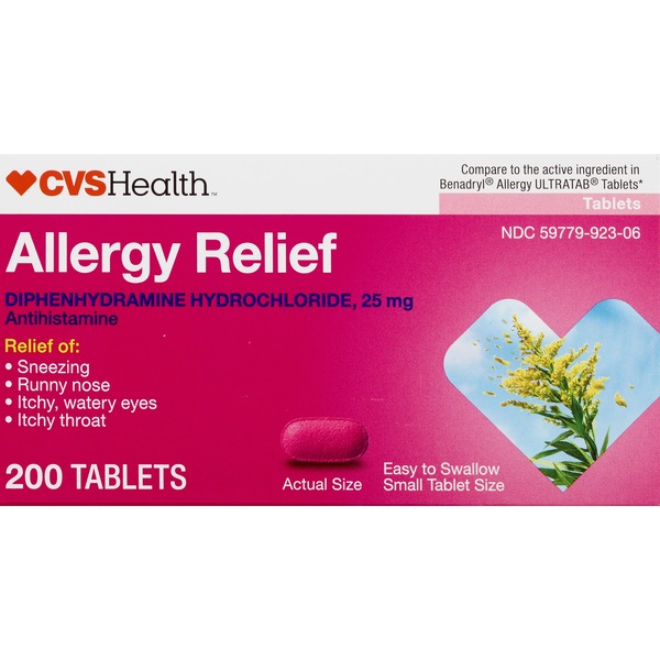 CVS Health - Tabletas para la alergia, con difenhidramina