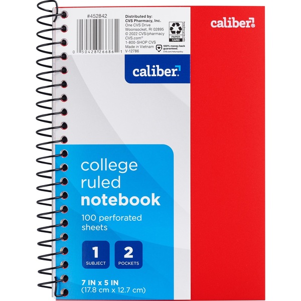 Caliber 1 Subject Notebook