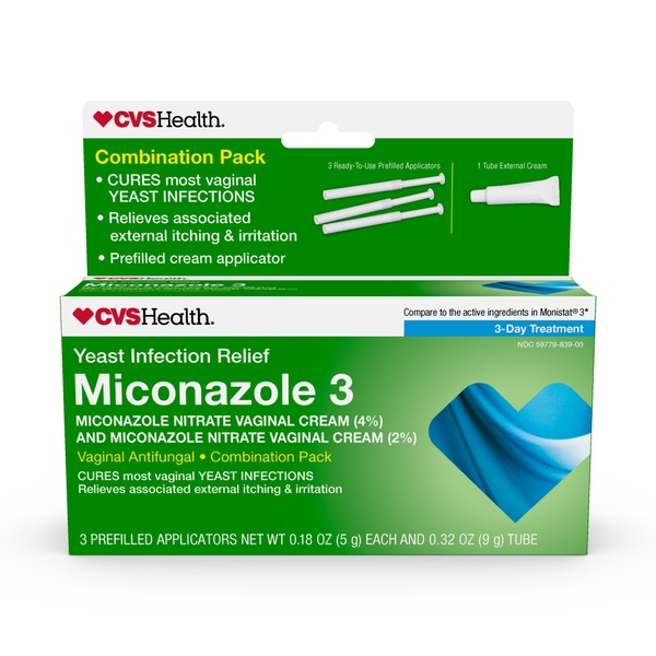 CVS Health Miconazole 3 Vaginal Antifungal Combination Pack