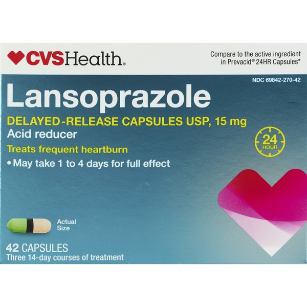 CVS Health Delayed-Release Acid Reducer Tablets, 15 MG