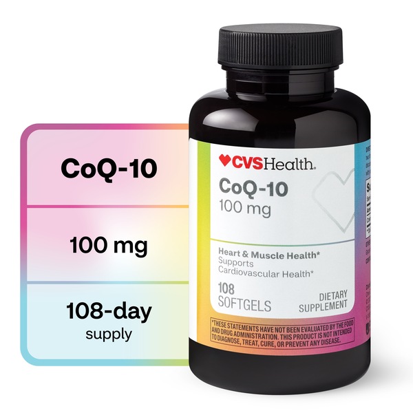 CVS Health 100 MG CoQ-10 Softgels