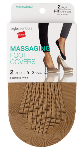 Style Essentials by Hanes Massaging Foot Covers 2 Pairs