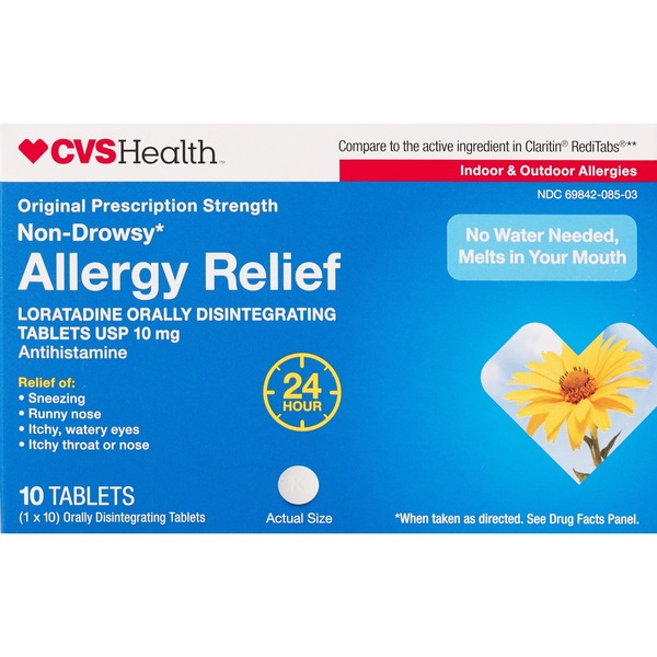 CVS Health 24HR Allergy Relief Loratadine Orally Disintegrating Tablets