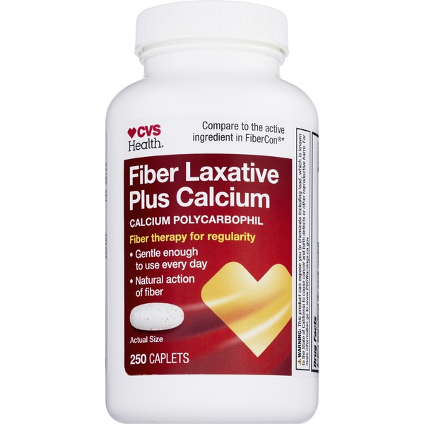 CVS Health Fiber Laxative + Calcium, 250 CT