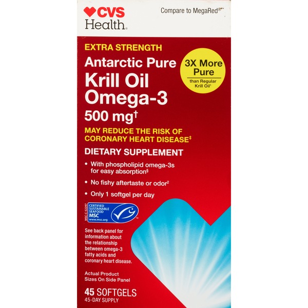 CVS Health Omega-3 Krill Oil Softgels