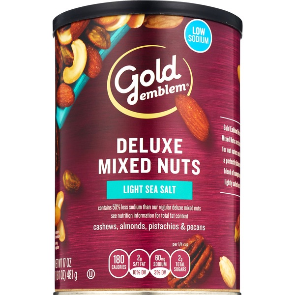 Gold Emblem Deluxe Mixed Nuts Lightly Salted, 17 oz