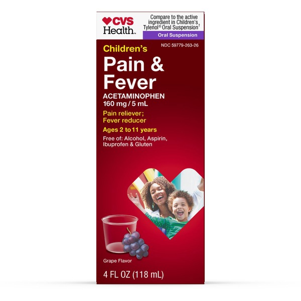 CVS Health Children's Acetaminophen Pain Reliever & Fever Reducer Oral Suspension