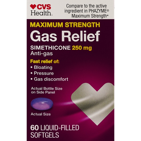 CVS Health Gas Relief Maximum Strength Softgels, 60 CT