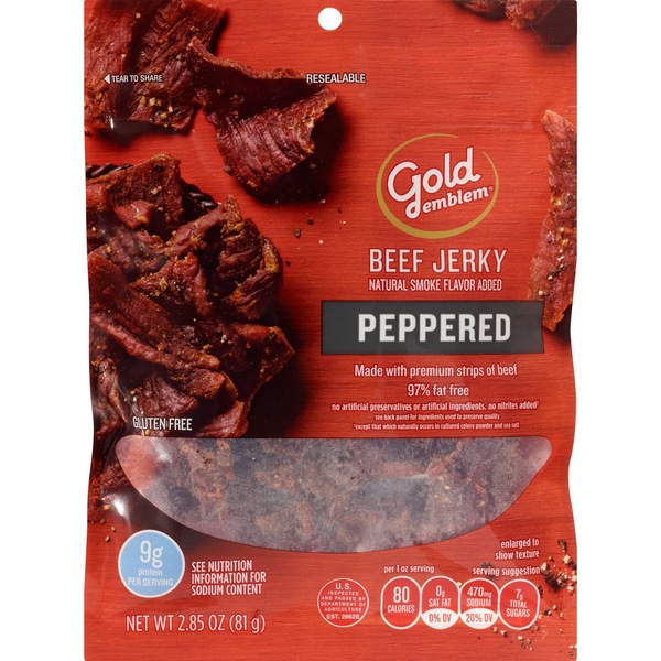 Gold Emblem Peppered Beef Jerky, 2.85 oz