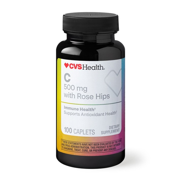 Cvs health vitamin c with rose hips caplets 100 ct pick up in store