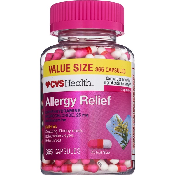 CVS Health - Cápsulas para la alergia, con difenhidramina