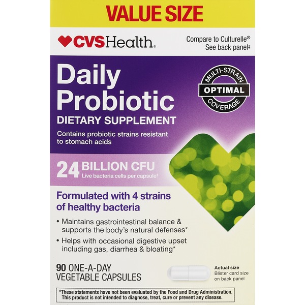 CVS Health Daily Probiotic 24 Billion CFU Capsules