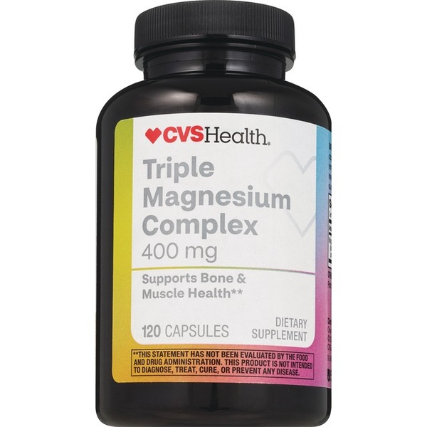 CVS Health Triple Magnesium Complex Capsules, 120 CT