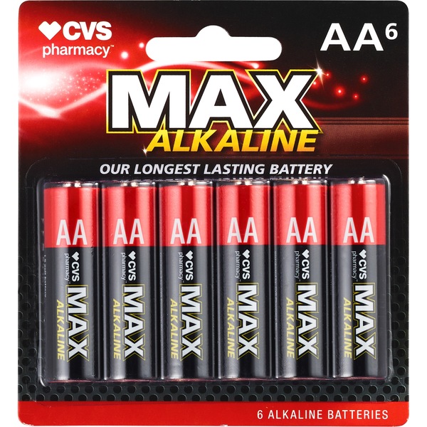 CVS Max Alkaline Batteries, AA, 1.5 Volt