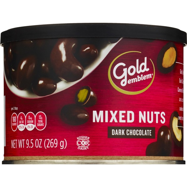 Gold Emblem Dark Chocolate Covered Mixed Nuts, 9.5 oz