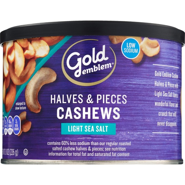 Gold Emblem Cashew Halves and Pieces Lightly Salted, 8 oz