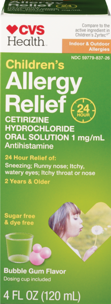CVS Health Children's 24HR Allergy Relief Cetirizine HCl Oral Antihistamine