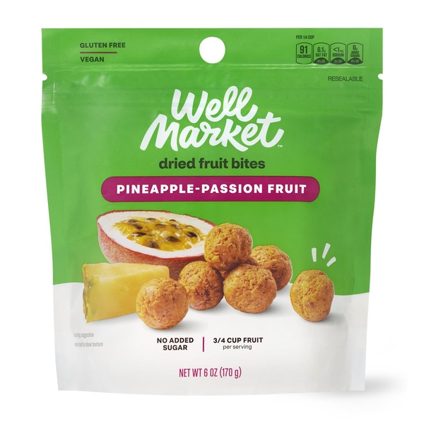 Well Market Pineapple Passionfruit Bites, 6 oz