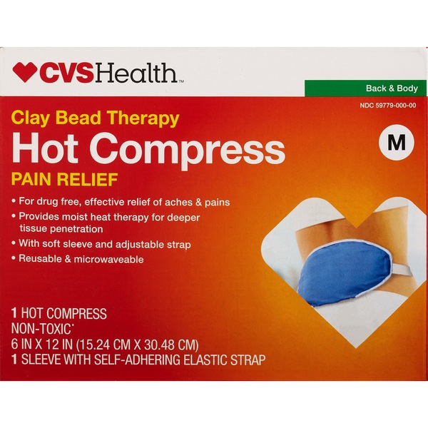 CVS Health Clay Bead Therapy Hot Compress, Medium