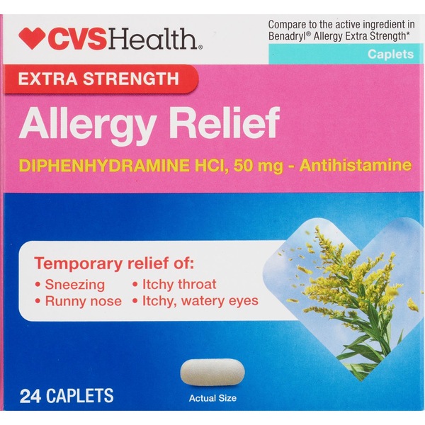 CVS Health Extra Strength Allergy Relief Tablets, 24 CT