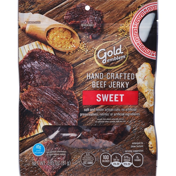 Gold Emblem Hand-Crafted Sweet Beef Jerky, 2.85 oz