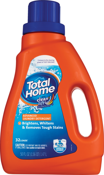 Total Home Advanced Laundry Detergent with Clean Lift Technology, 50 OZ