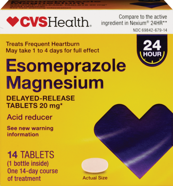 CVS Health Delayed-Release Acid Reducer Tablets, 20 MG