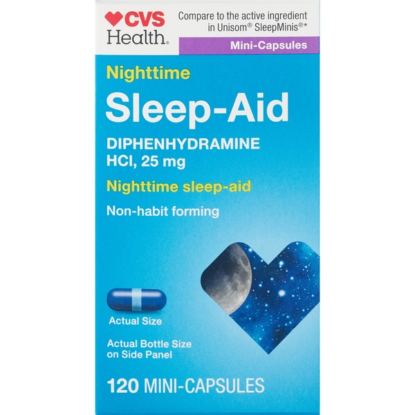 CVS Health Nighttime Sleep-Aid, Mini-Capsules, 120 CT
