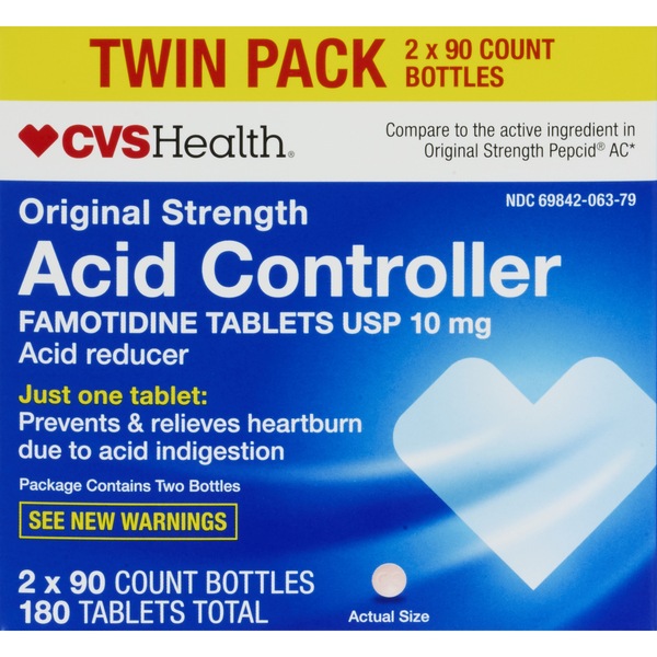 CVS Health Acid Controller Tablets, Twin Pack