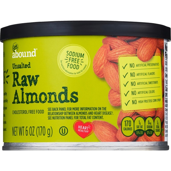 Gold Emblem Abound Natural Unsalted Raw Almonds, 6 oz